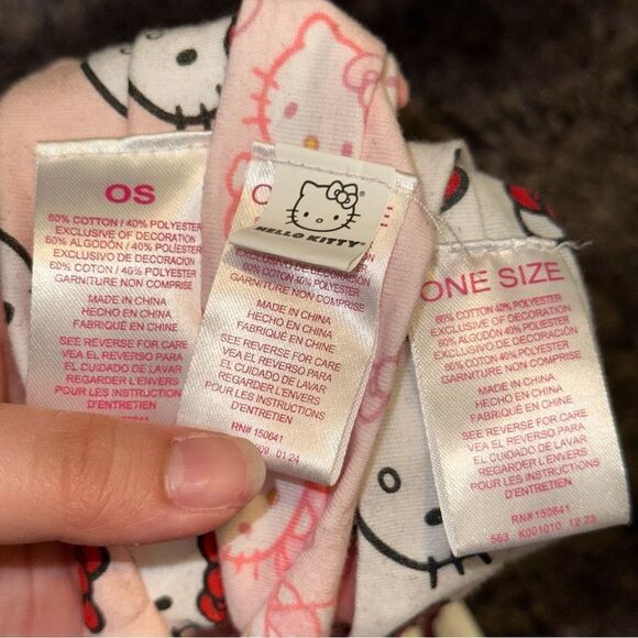 Sanrio Hello Kitty Pink White 3 Piece Baby Bow Headband Lot OS Kawaii Girly Glam - Picture 2 of 3